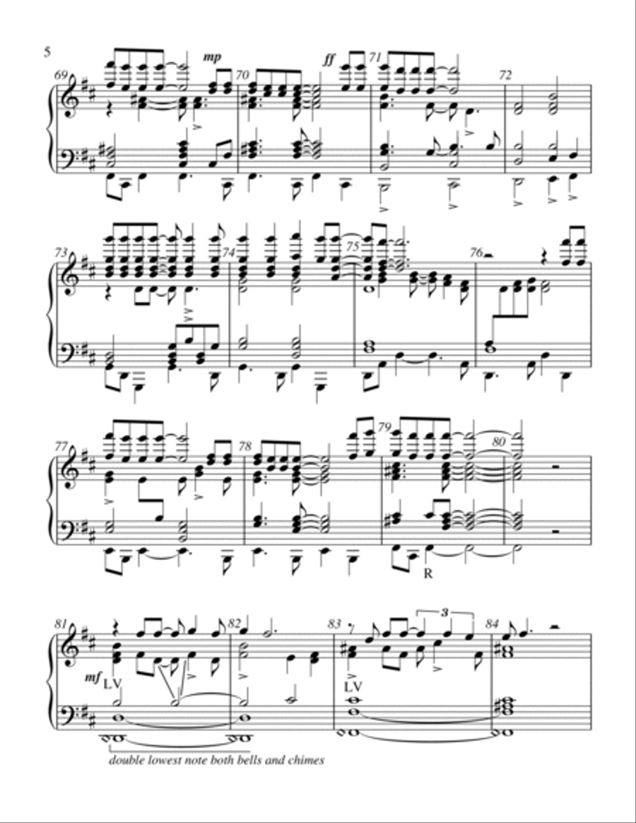 Hotel California - Score Only Handbell Choir scores gallery preview page 6