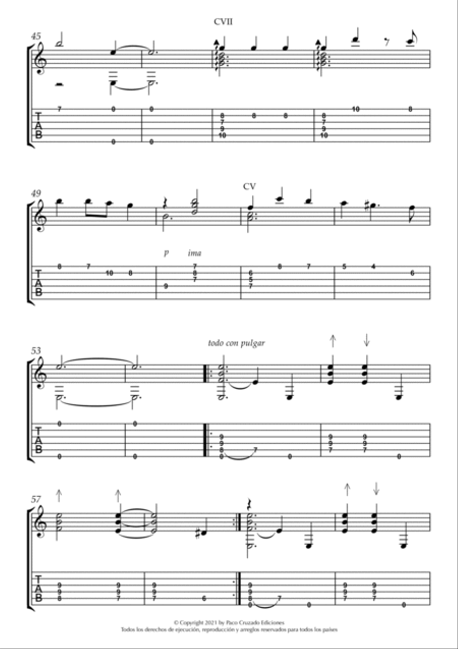 Bolero para Amalia Classical Guitar scores gallery preview page 6