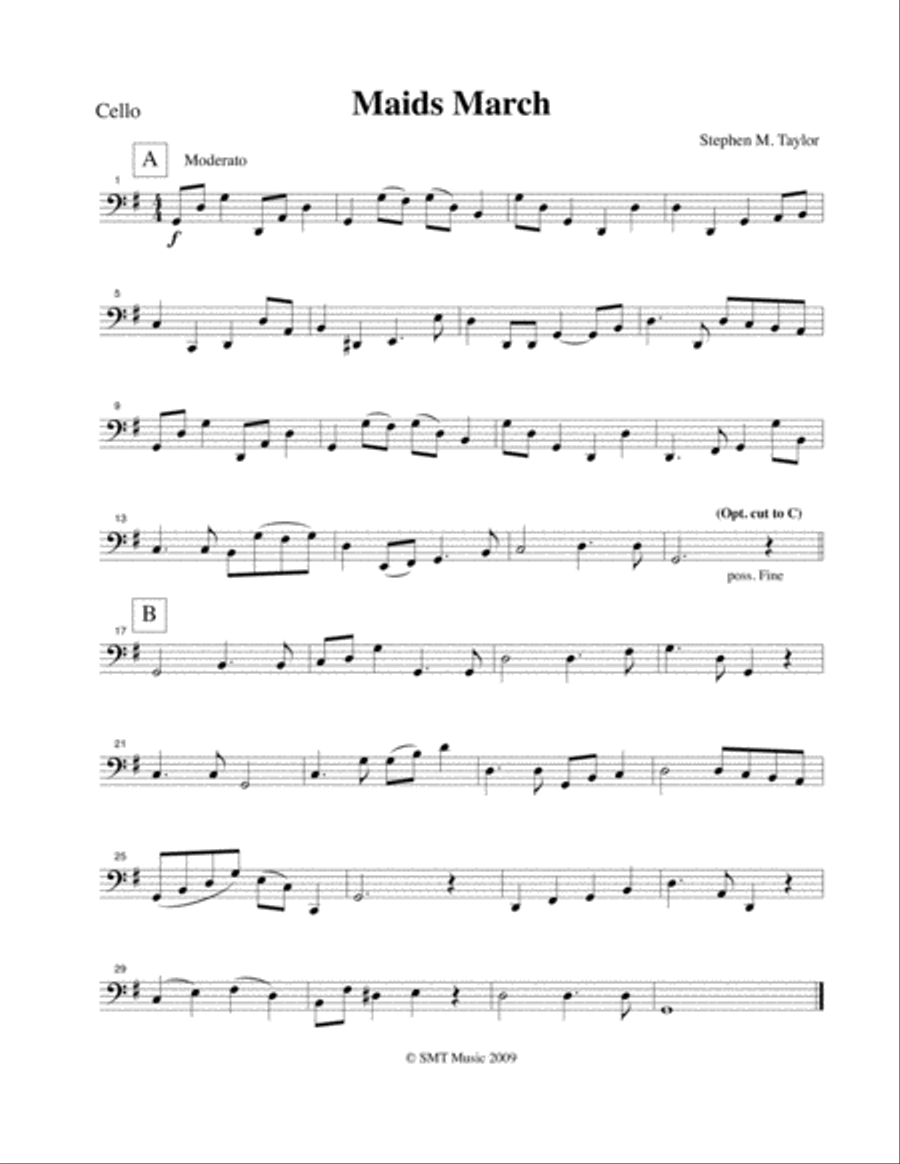 Maids March in the style of Purcell - with trumpet Obligado Brass Ensemble scores gallery preview page 3