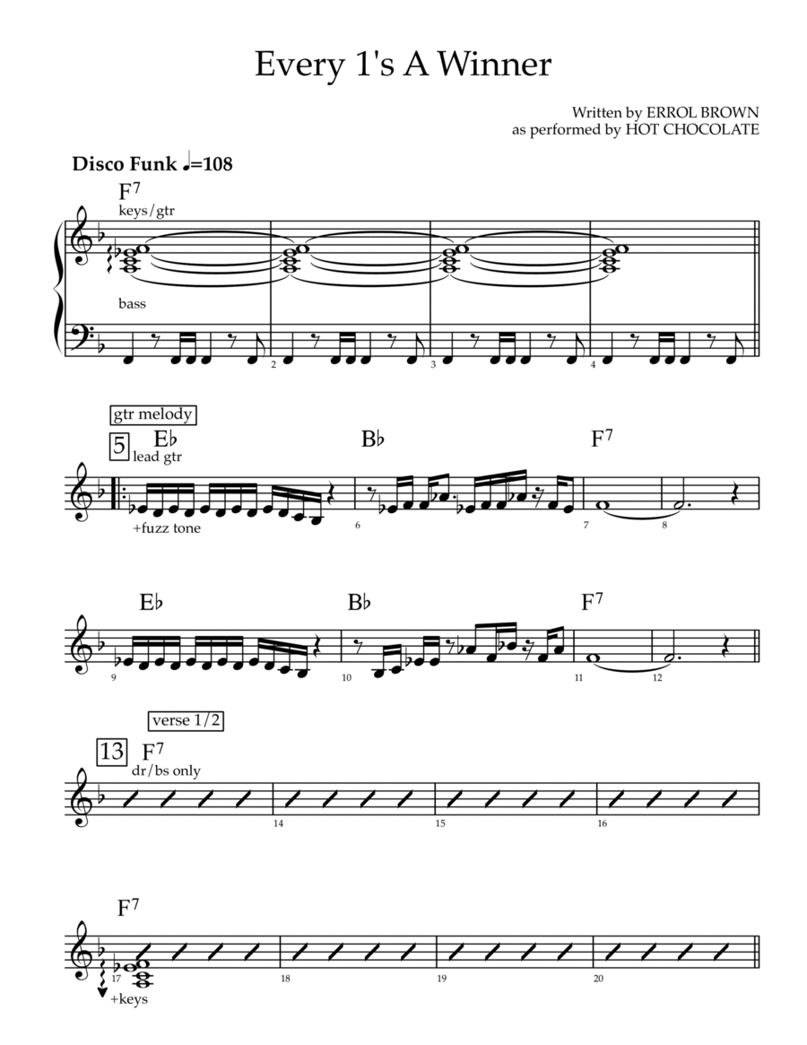 Every 1's A Winner Piano scores gallery preview page 1
