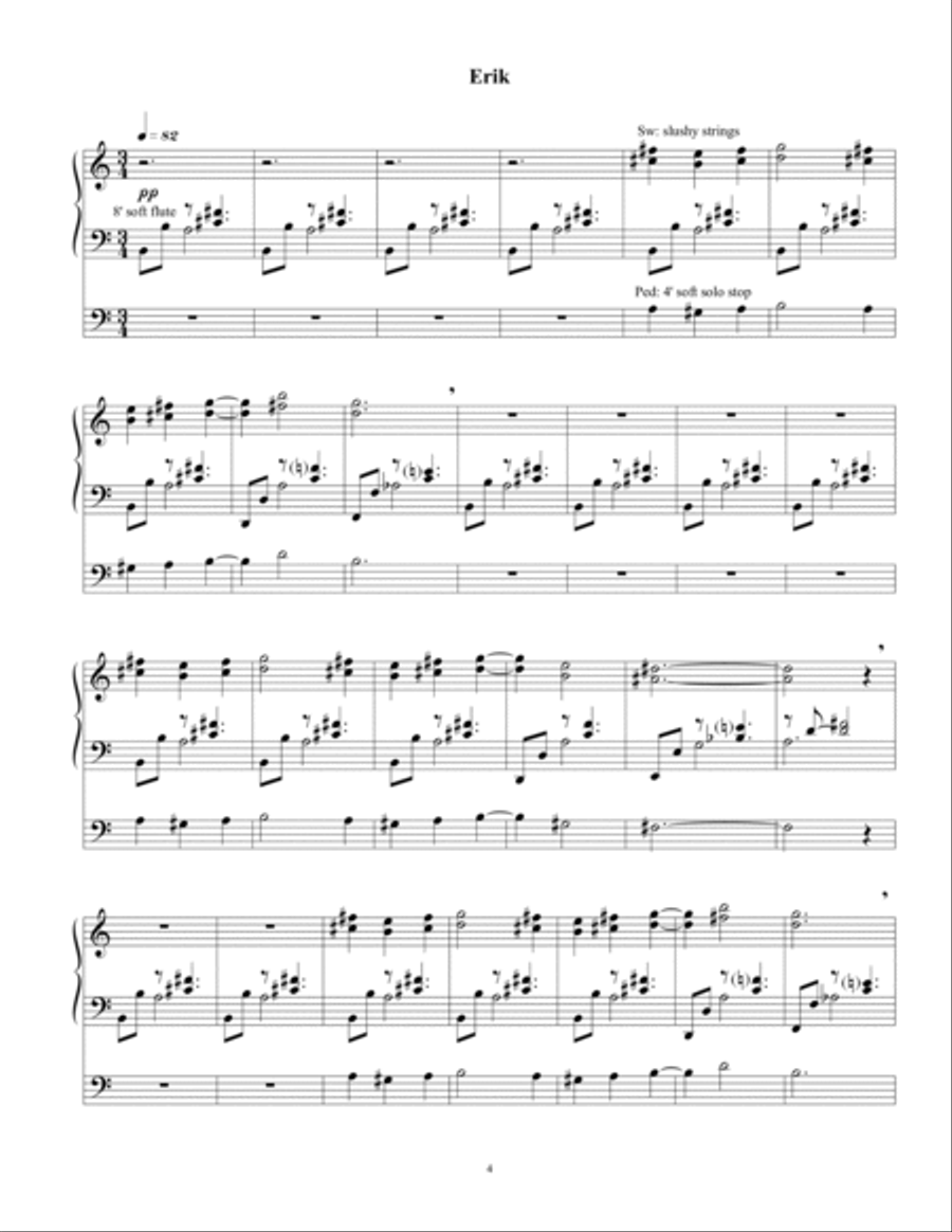 3 Songs for 4 Composers Organ Solo scores gallery preview page 4