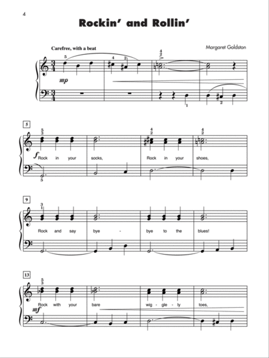 Simply Jazzy -- Boogie, Blues, Gospel, Jazz, Ragtime, and Rock, Book 1 Easy Piano scores gallery preview page 3