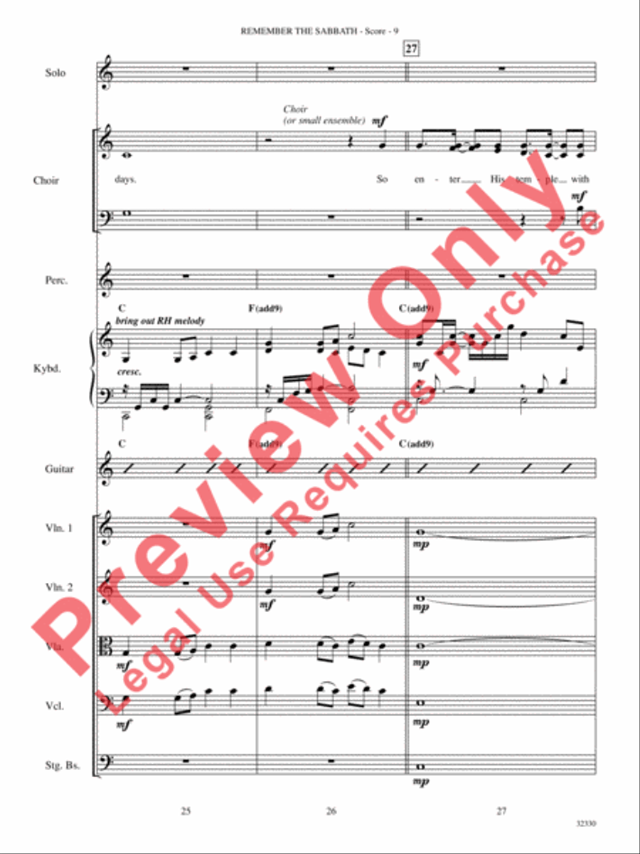 Remember the Sabbath Remember the Sabbath Choir scores gallery preview page 10
