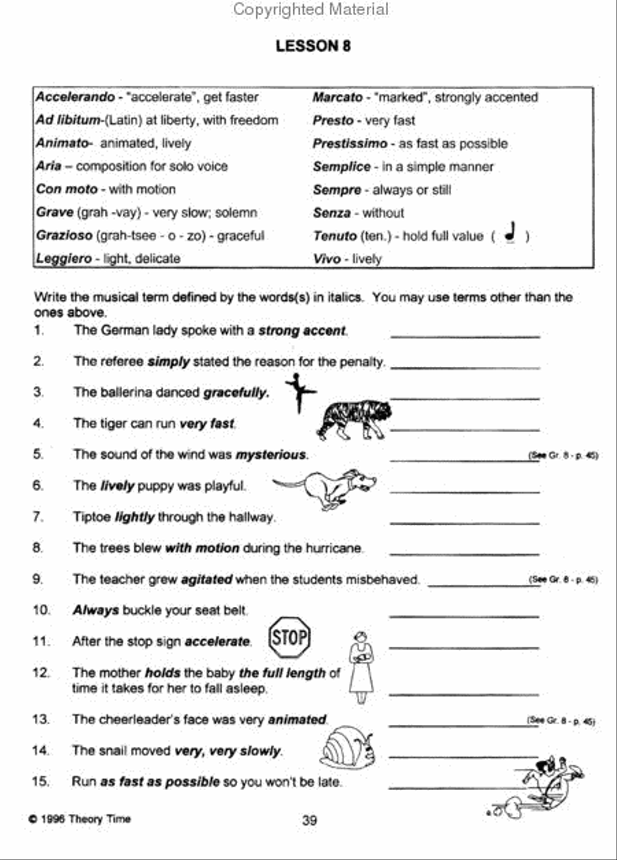 Theory Time Grade 9 Workbook Piano Method scores gallery preview page 4