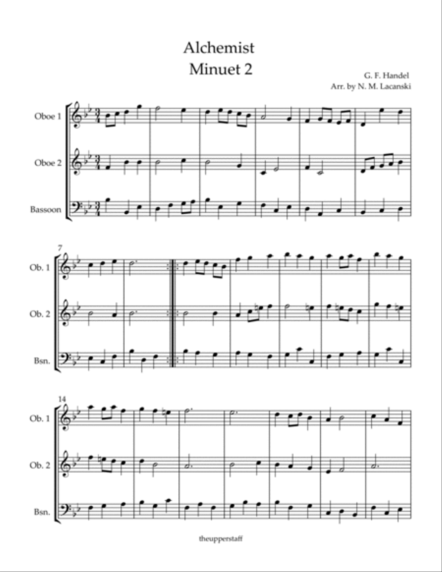 Alchemist Minuet 2 Woodwind Trio scores gallery preview page 2