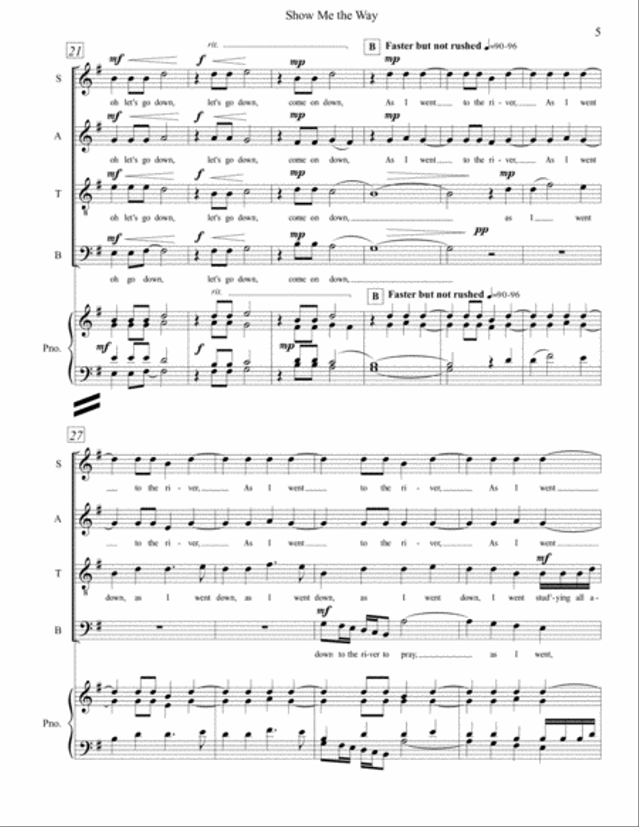 Show Me the Way Show Me the Way Choir scores gallery preview page 5
