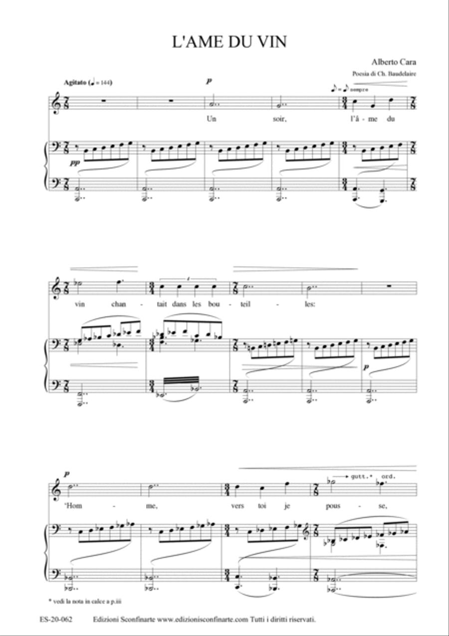 Alberto Cara : L'ame du vin (ES-20-062) Voice scores gallery preview page 5