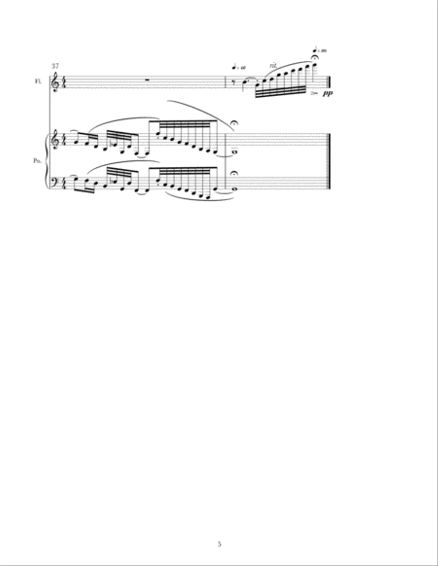 Nocturnal Dialogues for Flute and Piano Woodwind Duet scores gallery preview page 6