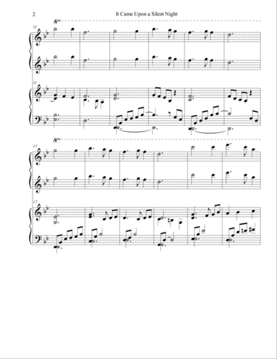 It Came Upon a Silent Night Piano scores gallery preview page 2