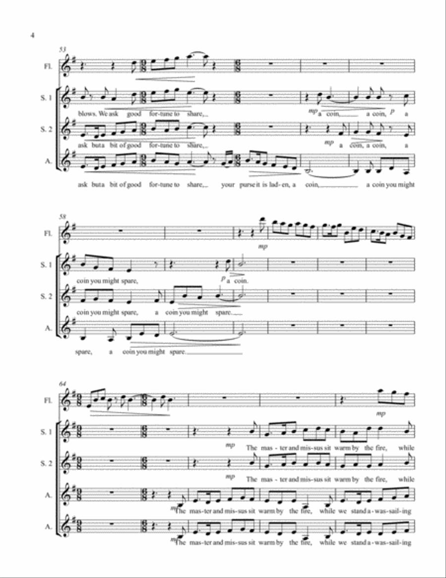 A-Wassail A-Wassailing SSAA scores gallery preview page 4