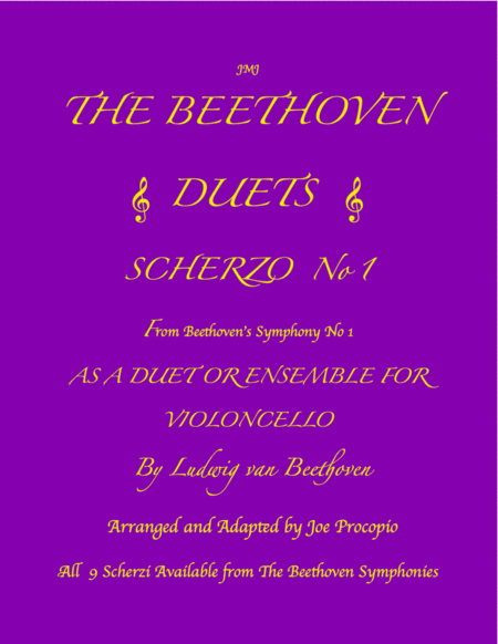 THE BEETHOVEN DUETS FOR CELLO VOLUME 1 SCHERZI 1, 2 and 3 image number null