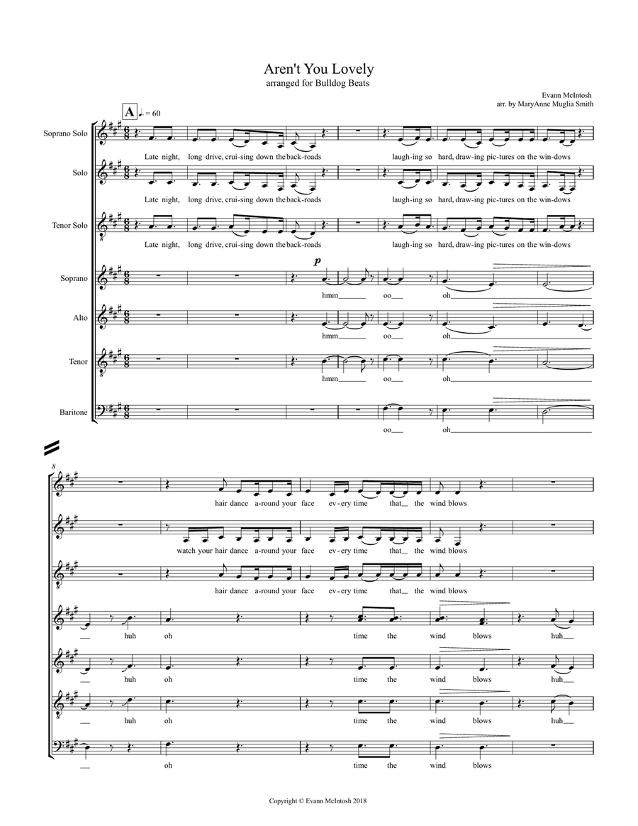 Aren't You Lovely Aren't You Lovely 4-Part scores gallery preview page 1