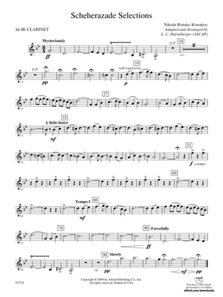 Scheherazade Selections: 1st B-flat Clarinet