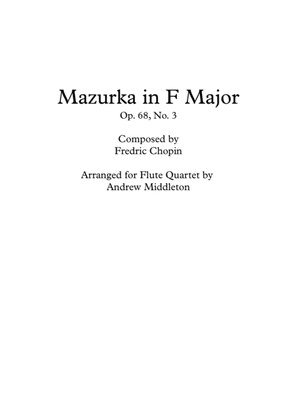 Mazurka in F Major arranged for Flute Quartet