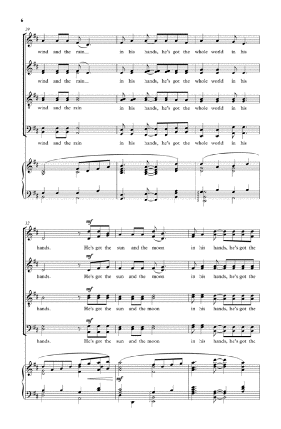 He's got the whole world in his hands 4-Part scores gallery preview page 5