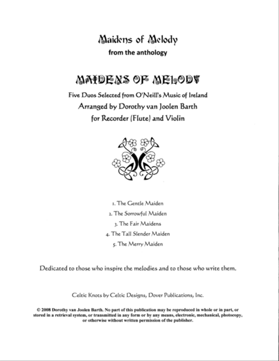 Maidens of Melody (5 Duos) Set of Parts scores gallery preview page 1