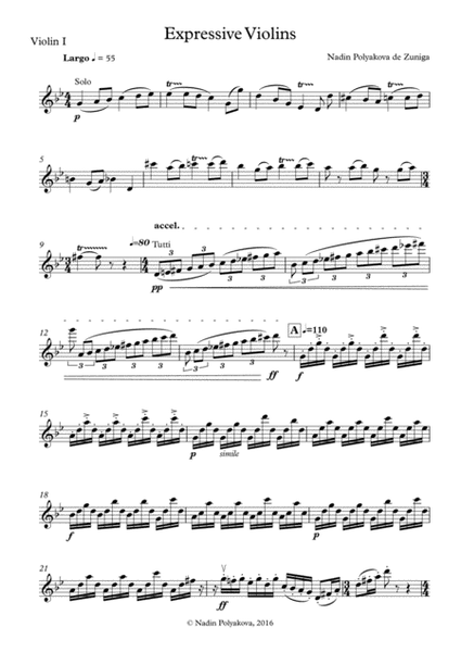 Expressive Violins. Parts image number null