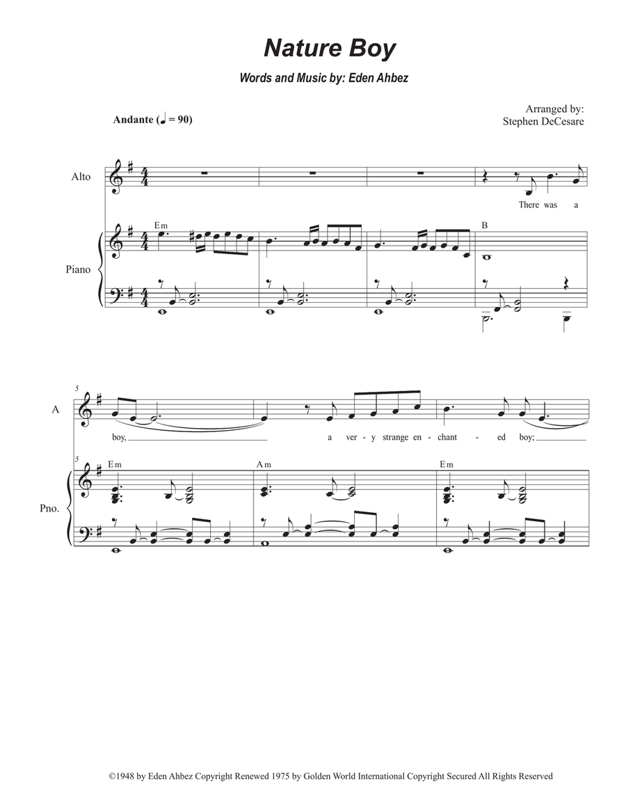 Nature Boy Nature Boy 3-Part scores gallery preview page 1