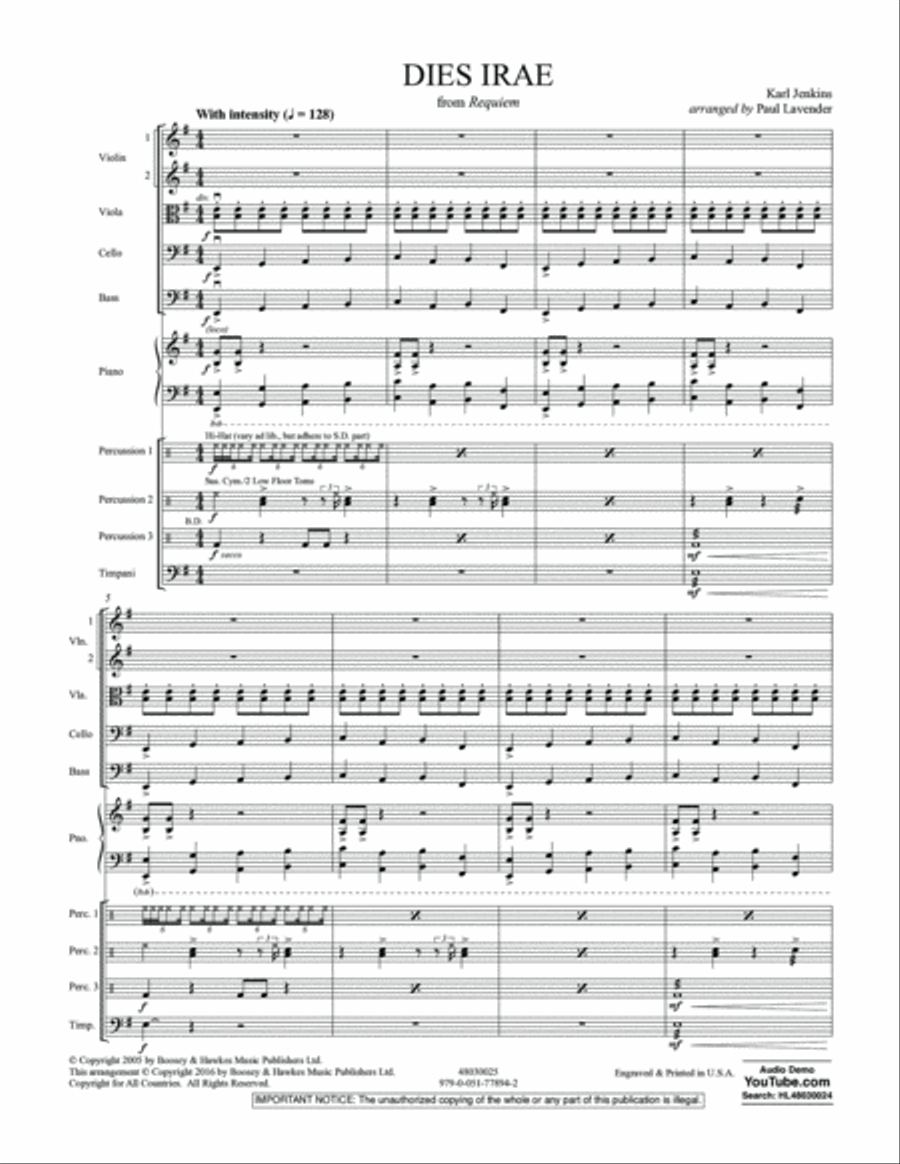 Dies Irae (from Requiem) - Conductor Score (Full Score) String Orchestra scores gallery preview page 2
