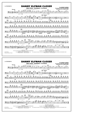 Book cover for Danny Elfman Closer - 1st Trombone