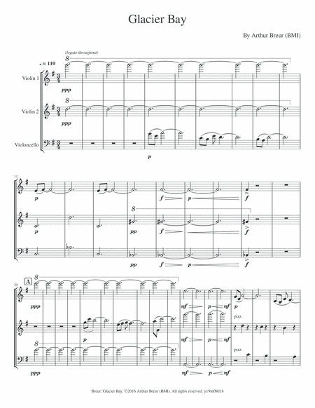 Glacier Bay - String Trio (vn-vn-vc) image number null