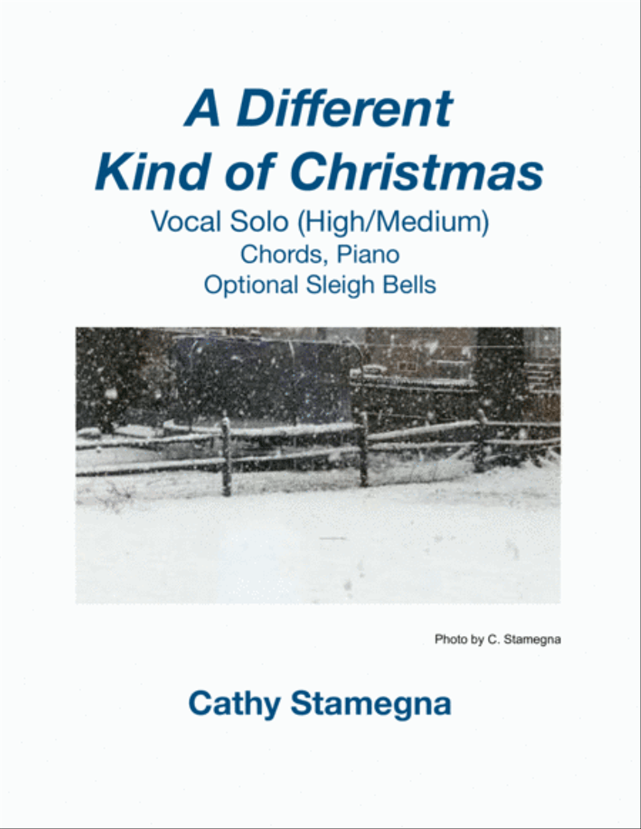 A Different Kind of Christmas - Vocal Solo (High/Medium), Chords, Piano, Optional Sleigh Bells Voice Solo scores gallery preview page 1