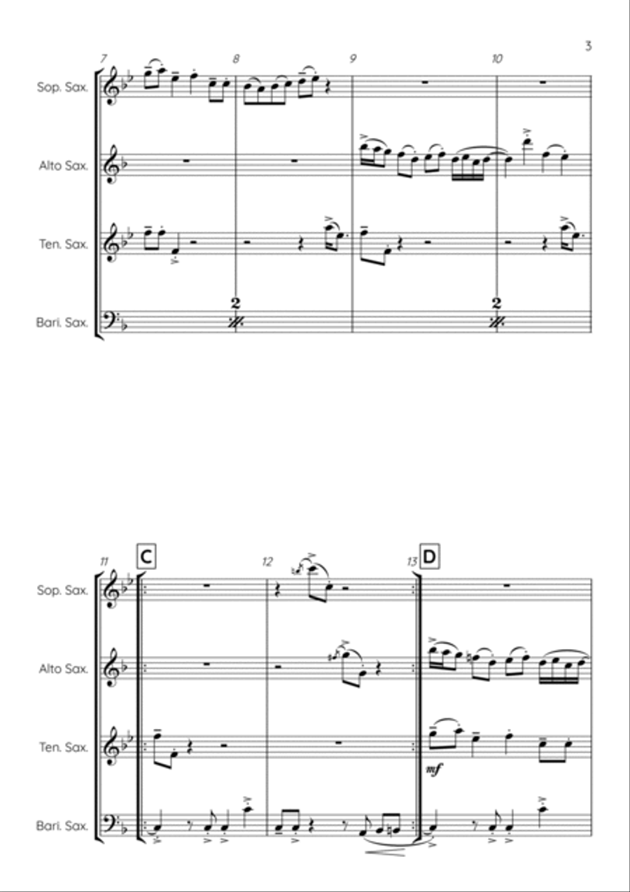 Lacunas Saxophone Quartet scores gallery preview page 4