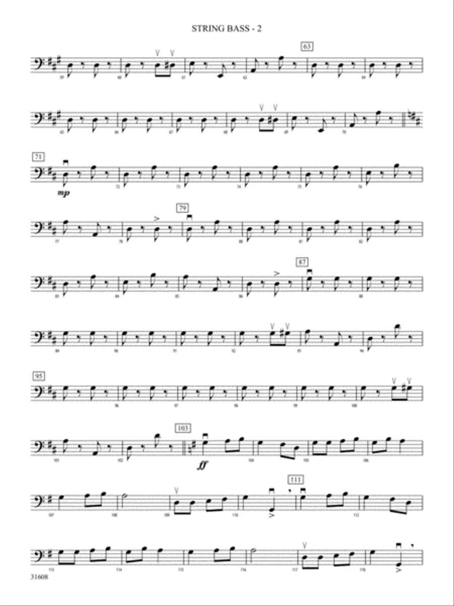 Souvenir d'Amerique: String Bass String Orchestra scores gallery preview page 2