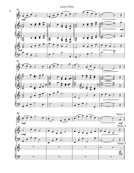 Land of Rest, Trio for Violin, Harp, Piano image number null