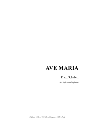 Book cover for AVE MARIA by SCHUBERT - Arr. for Organ 3 staff - Polyphonic accompaniment