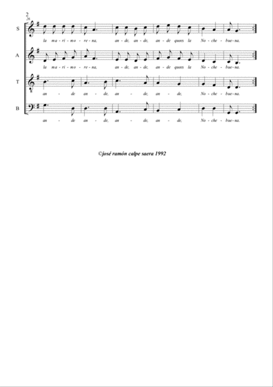 LA MARIMORENA LA MARIMORENA 4-Part scores gallery preview page 1