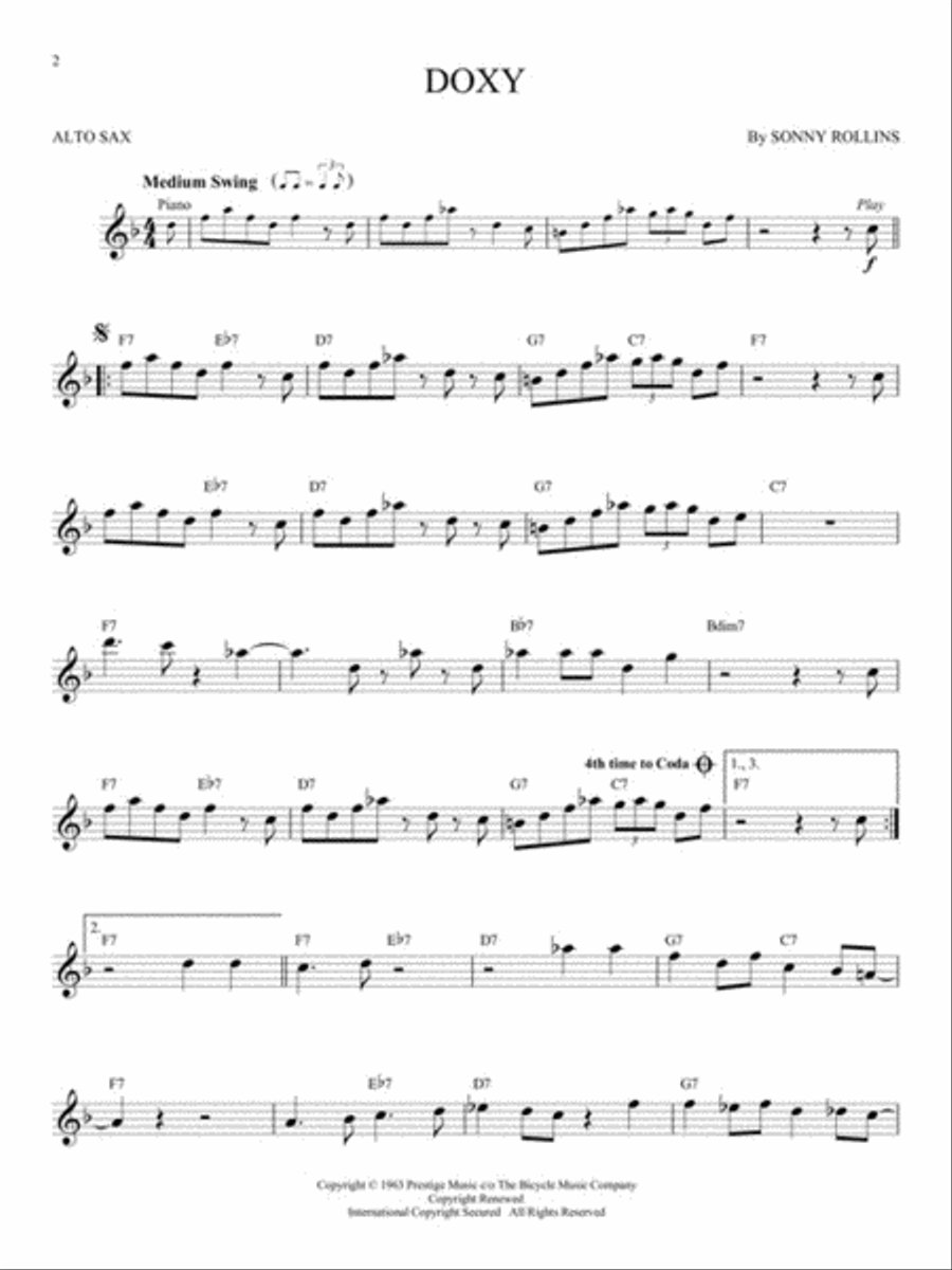 Jazz Classics Jazz Classics Alto Saxophone scores gallery preview page 3
