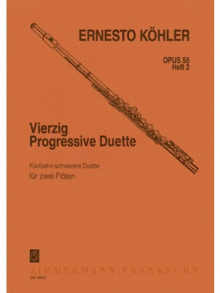 Book cover for Forty progressive duets Op. 55 Heft 2