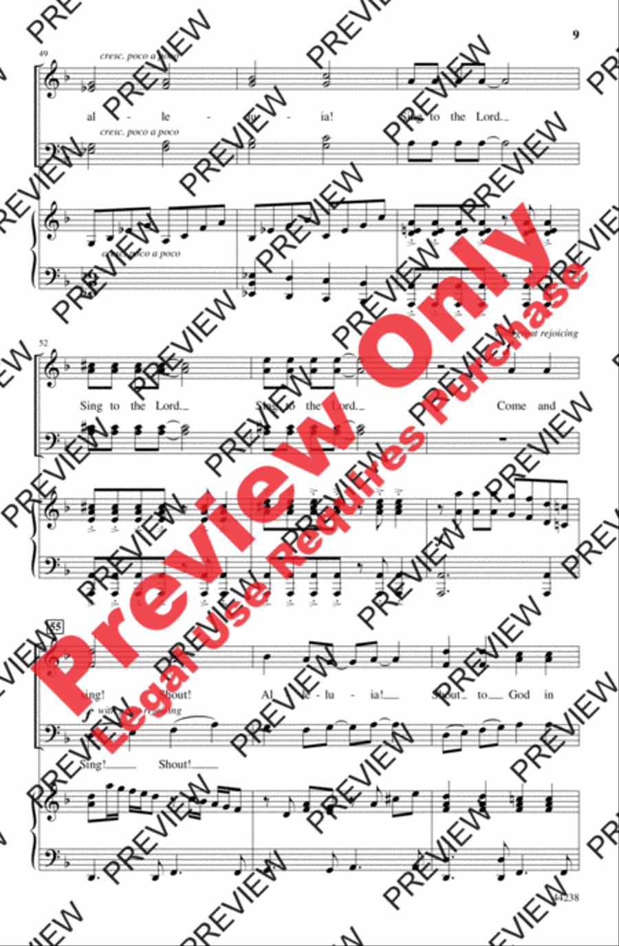 Sing! Shout! Alleluia! Sing! Shout! Alleluia! 4-Part scores gallery preview page 9