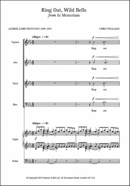 Ring out Wild Bells (SATB)