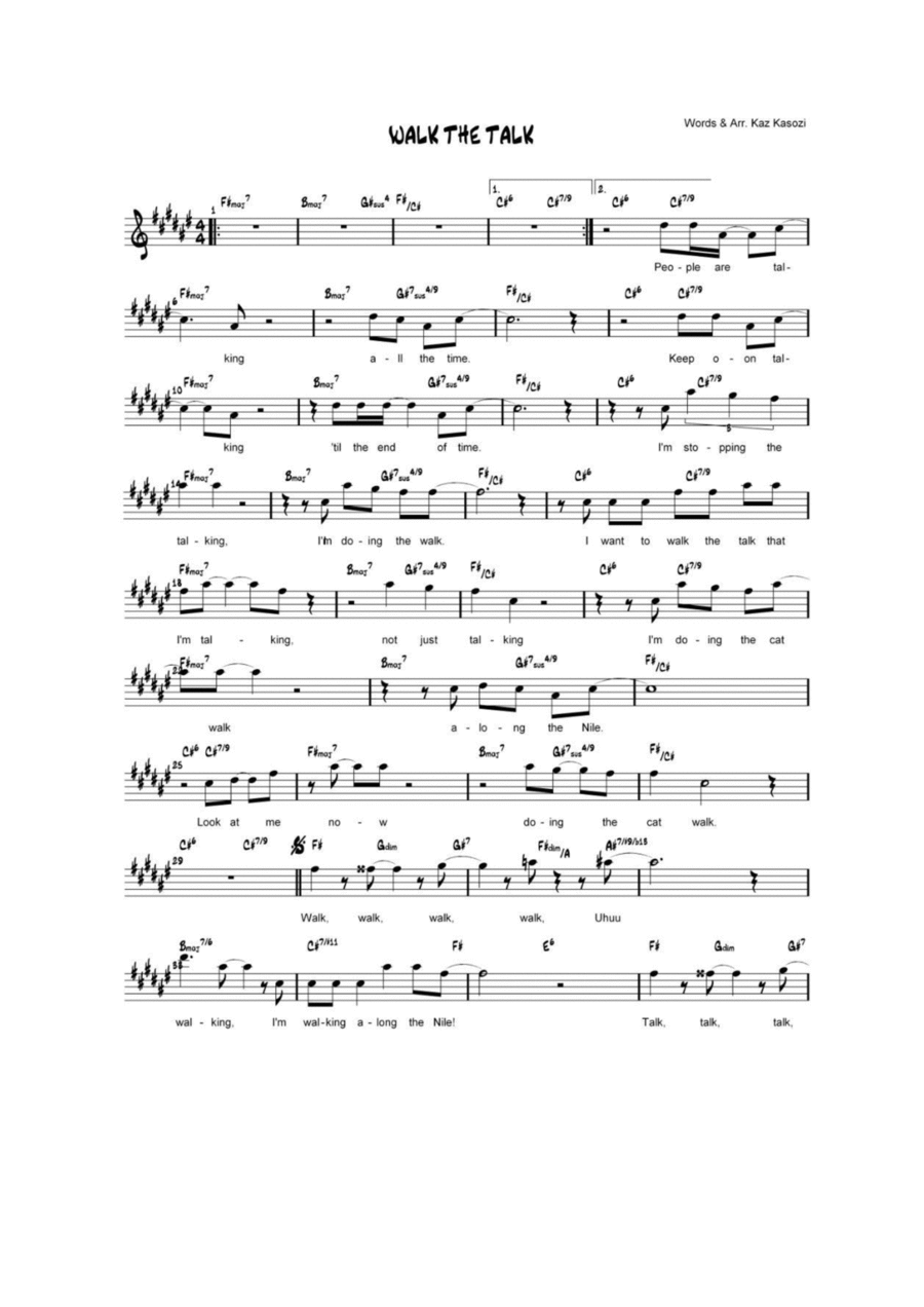 Walk the talk Walk the talk Small Ensemble scores gallery preview page 1