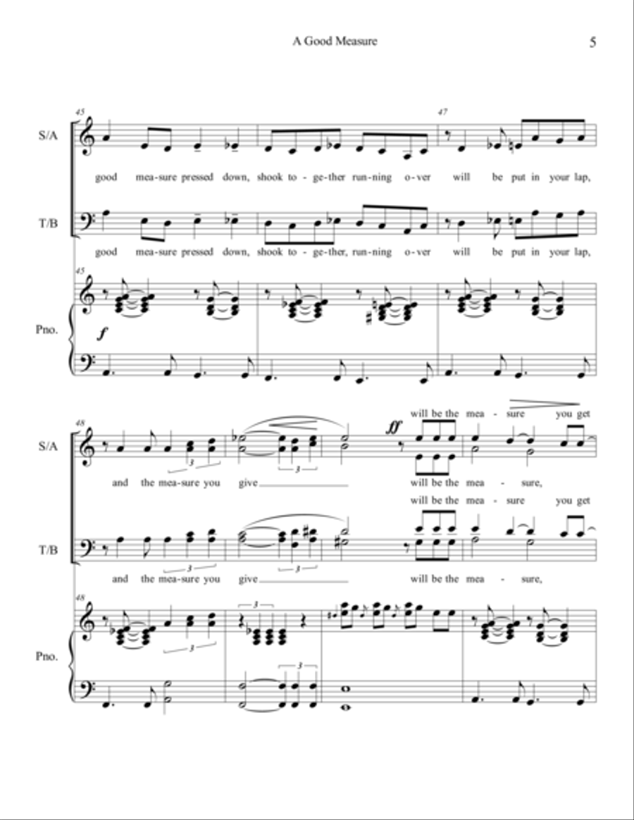 A Good Measure 4-Part scores gallery preview page 6