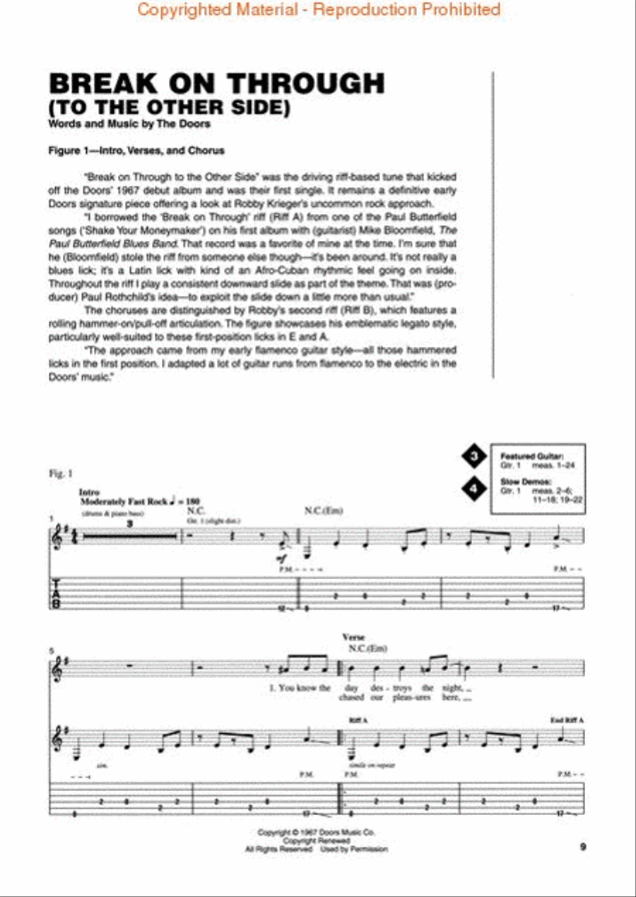 The Doors The Doors Electric Guitar scores gallery preview page 2