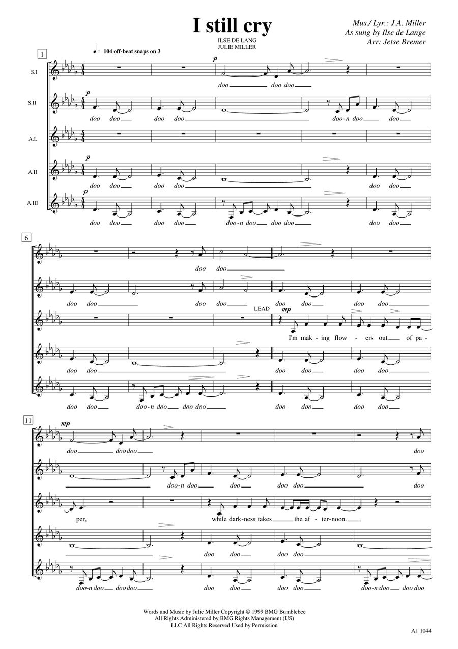 I Still Cry SSAA scores gallery preview page 1