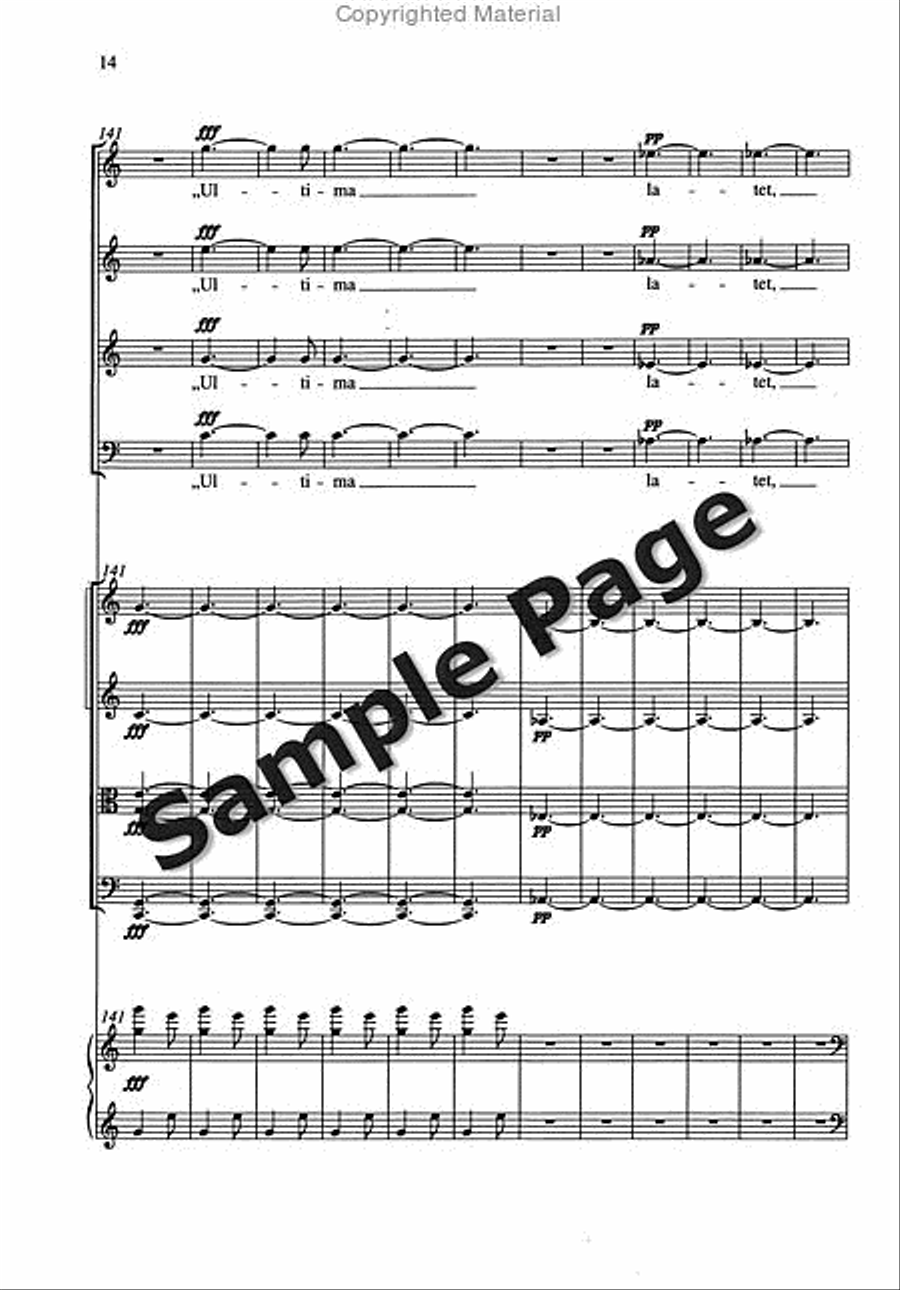 Gloriola Satb/strings/pf Score 4-Part scores gallery preview page 15