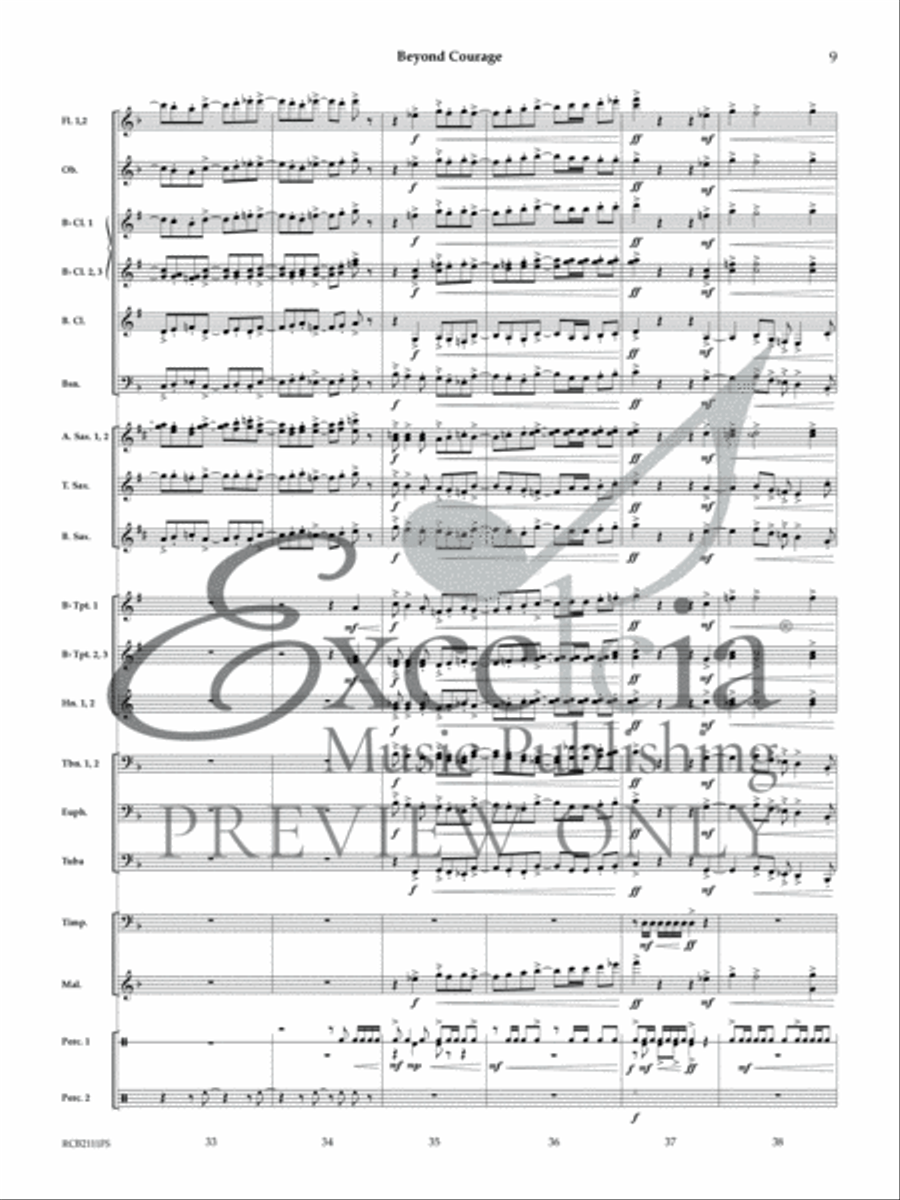 Beyond Courage Concert Band scores gallery preview page 10