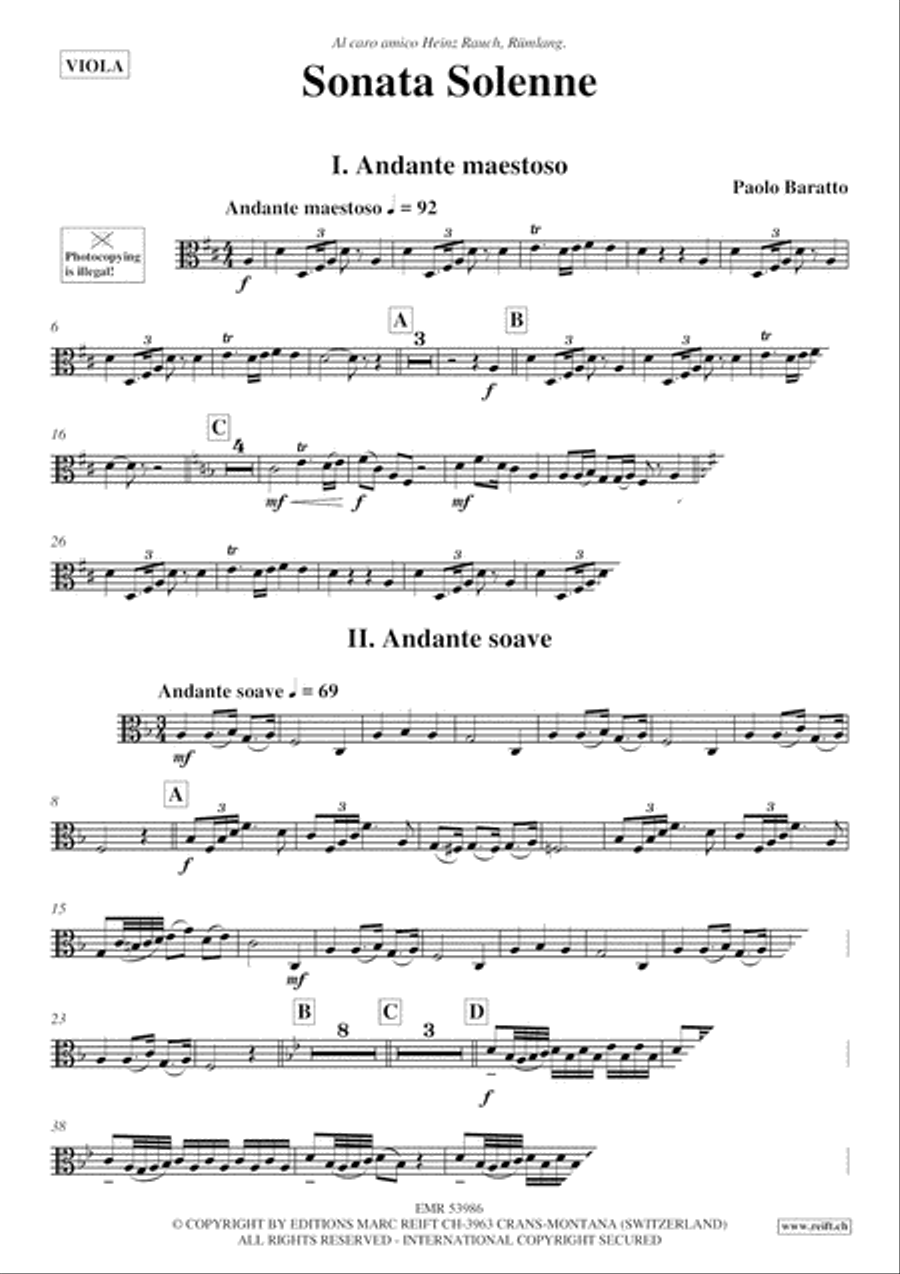 Sonata Solenne Viola scores gallery preview page 3