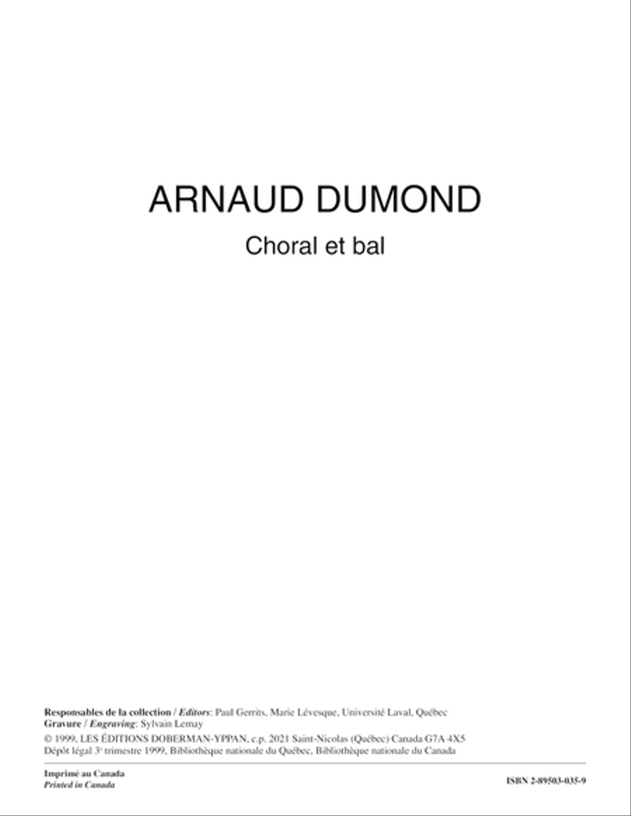 Choral et bal Guitar Ensemble scores gallery preview page 1