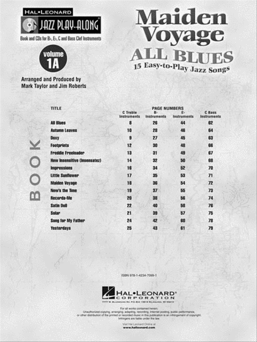 Maiden Voyage/All Blues Maiden Voyage/All Blues C Instrument scores gallery preview page 3