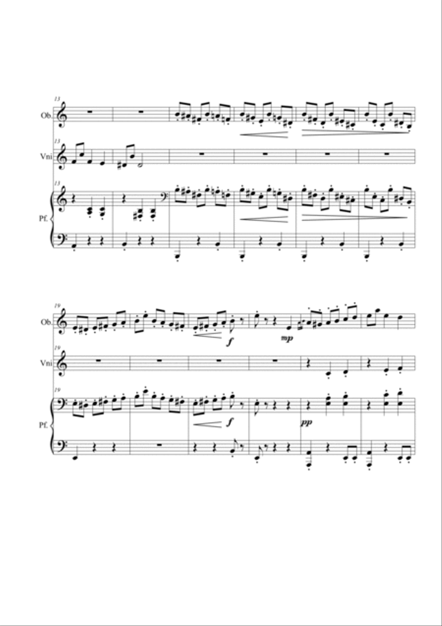 Anitra's Dance. Trio Small Ensemble scores gallery preview page 2
