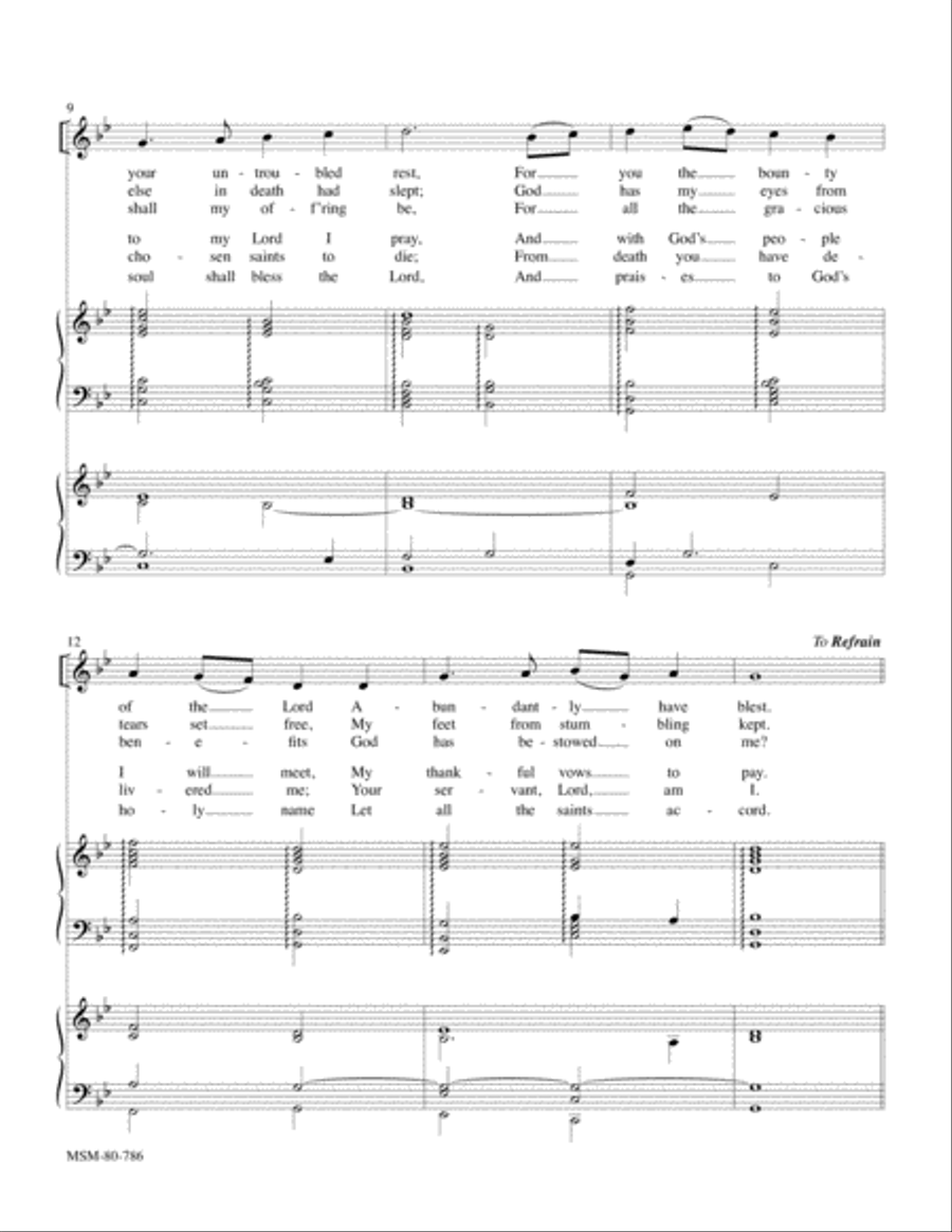 Psalm 116 4-Part scores gallery preview page 2