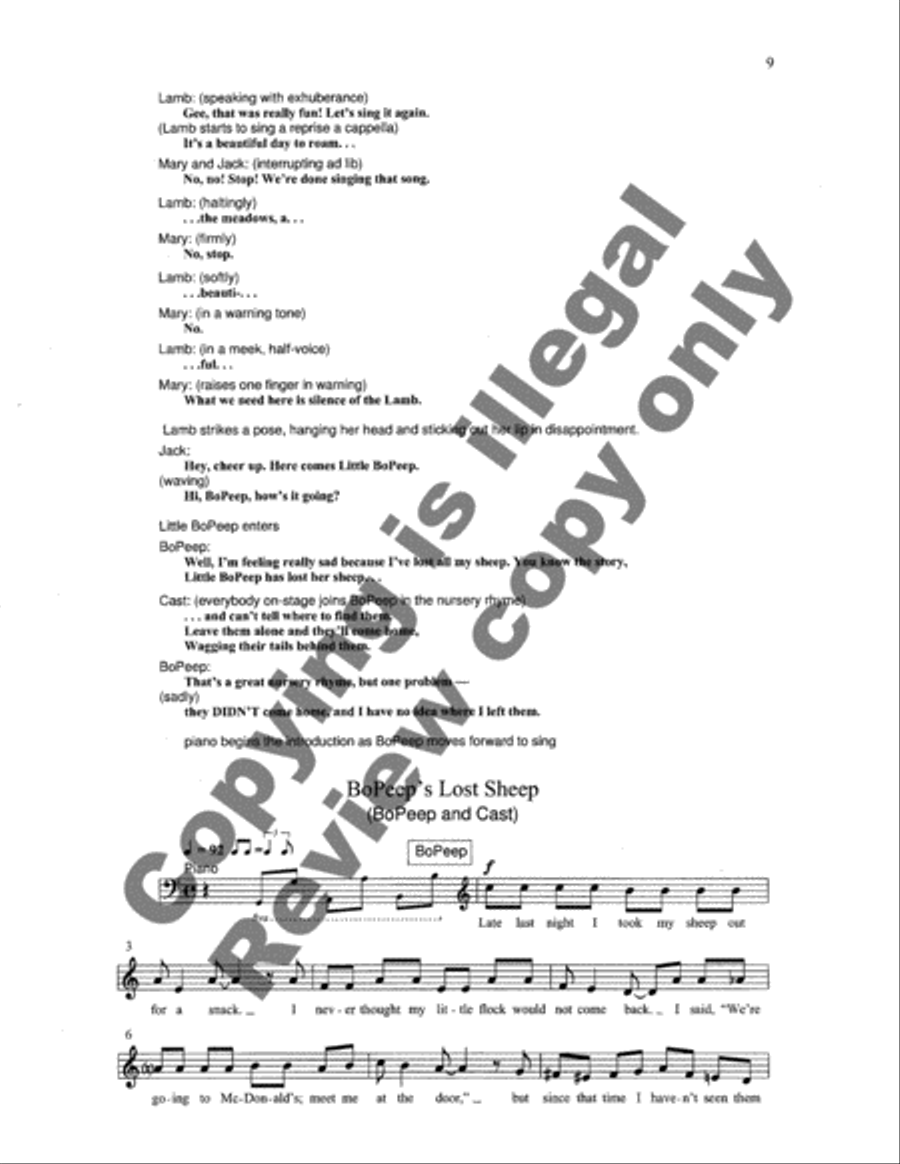 A Backpack Opera: Mother Goose Avenue Choir scores gallery preview page 6