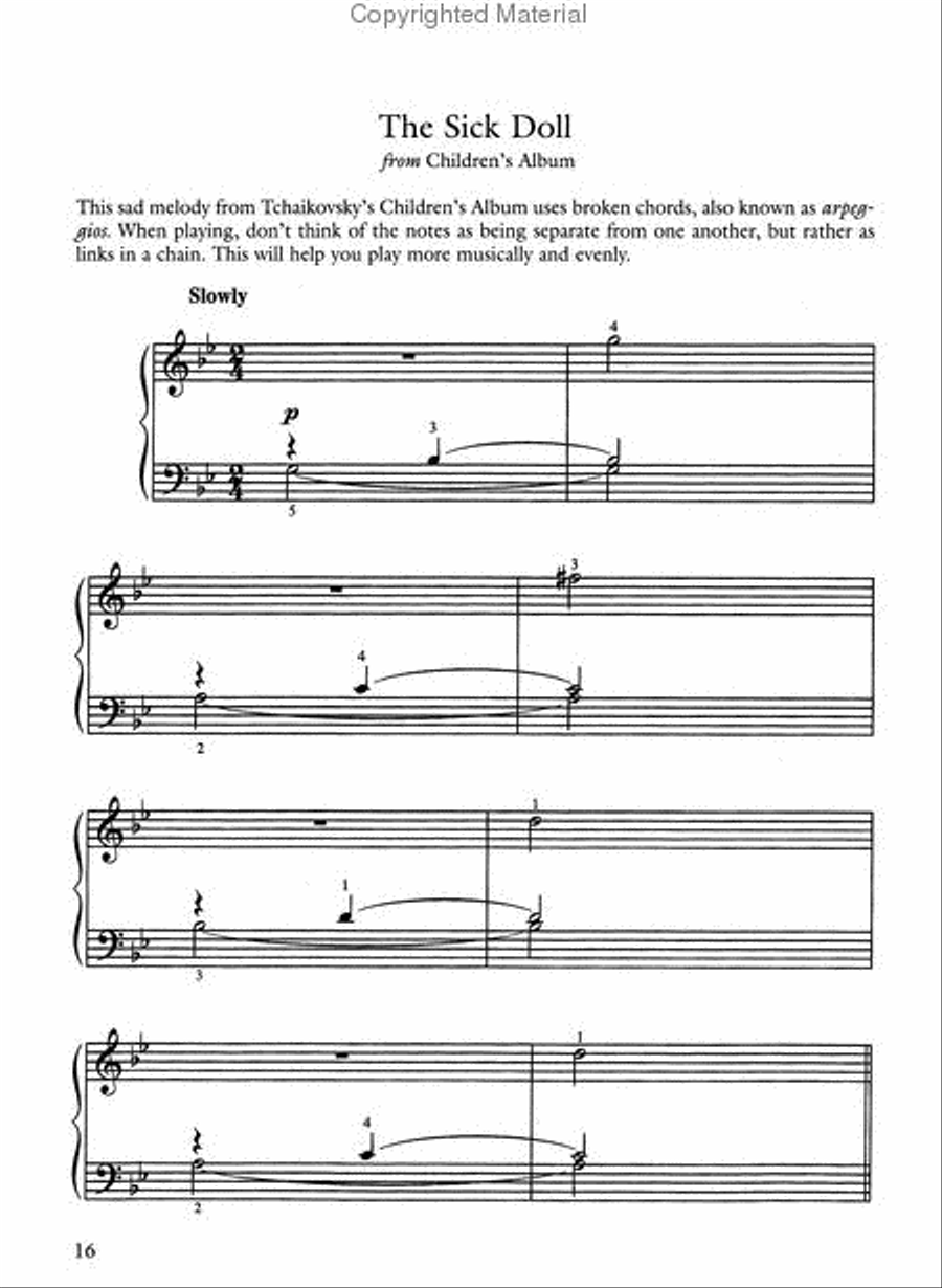 A First Book of Tchaikovsky -- For The Beginning Pianist with Downloadable MP3s Easy Piano scores gallery preview page 4