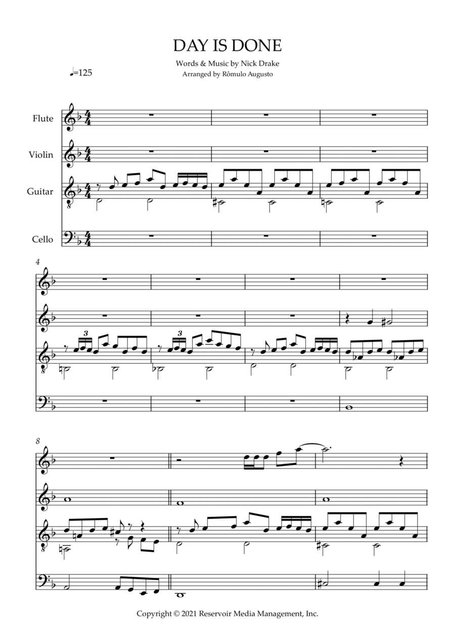 Day Is Done Small Ensemble scores gallery preview page 1