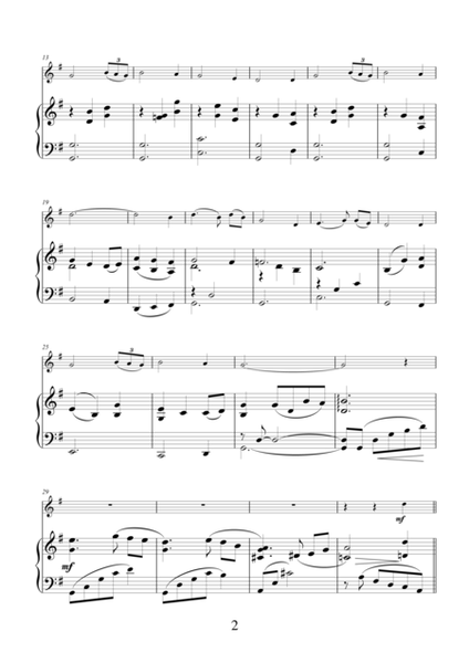 Amazing Grace arrangement for flute and piano